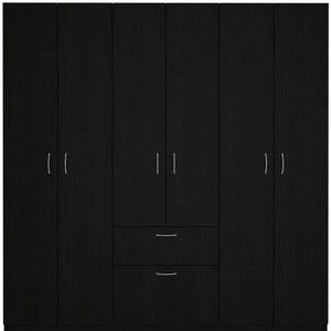 71" Black and White Single Drawer Combo Dresser