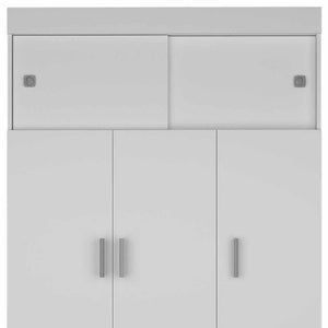 73" White Two Drawer Combo Dresser