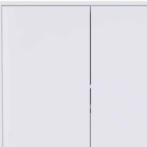 71" White Wood Two Door Single Drawer Combo Dresser