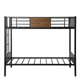Black Brown Twin Over Twin Bunk Bed