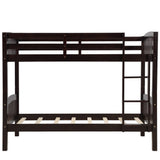 Brown Twin Over Twin Bunk Bed