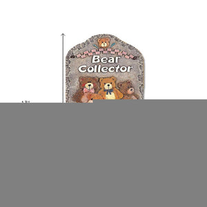 13" X 8" Gray Brown And Cream Bear Welcome Resin Wall Decor