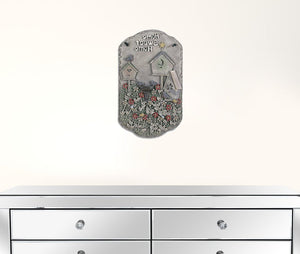 13" X 8" Gray And Ivory Bird Home Sweet Home Polyresin Wall Decor