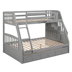 Bunk Bed With Drawers, Ladder And Storage Staircase by Couch.com