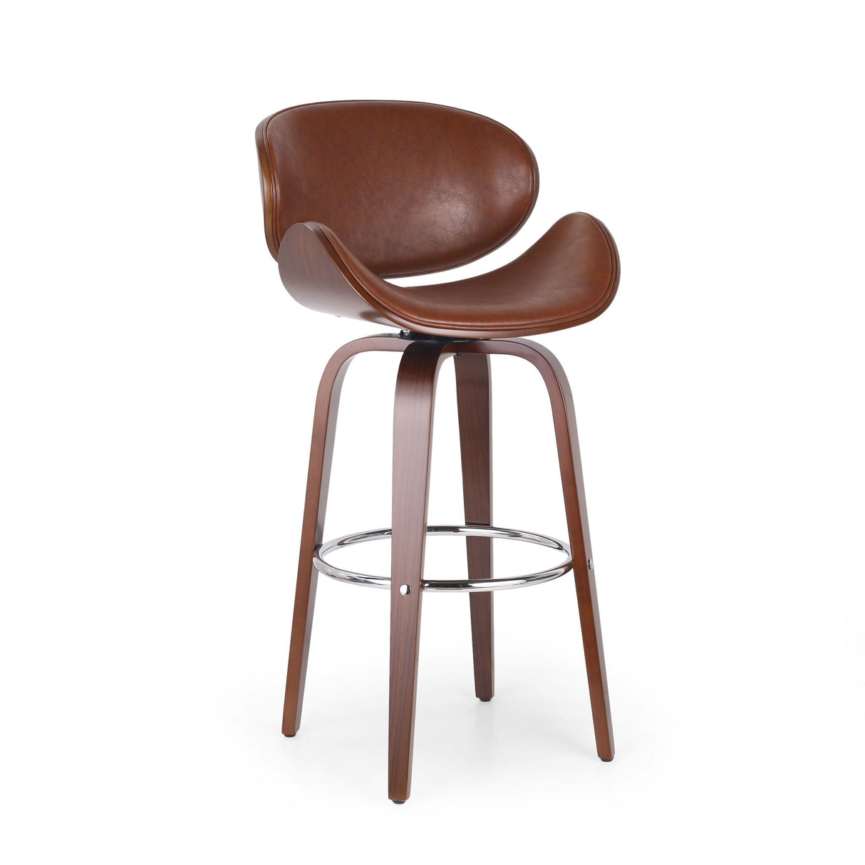 Lumos - Mid Century Modern Upholstered Swivel Barstool by Couch.com