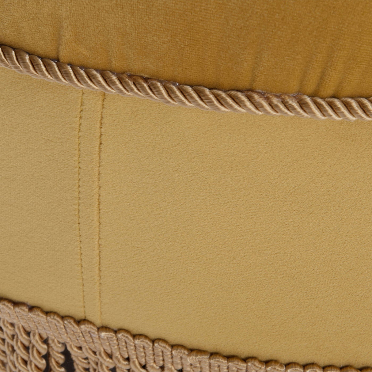 Yolanda - Luxurious Upholstery Round Upholstered Accent Ottoman by Couch.com