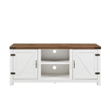 Modern Farmhouse Barn Door 3 Shelf TV Stand For TVs Up To 65” by Couch.com
