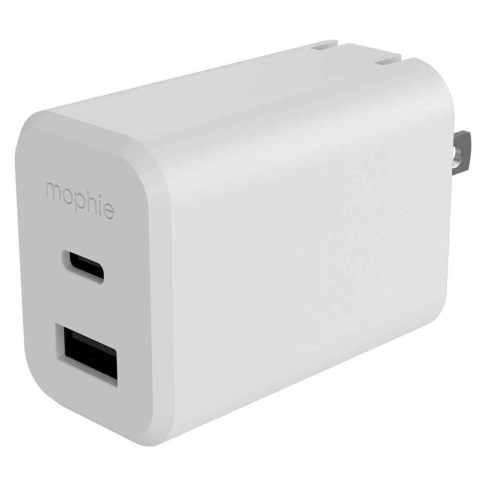 mophie 42W GaN Dual Port USB C and USB A Wall Charger by mophie