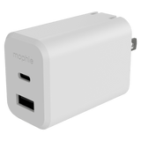 mophie 42W GaN Dual Port USB C and USB A Wall Charger by mophie