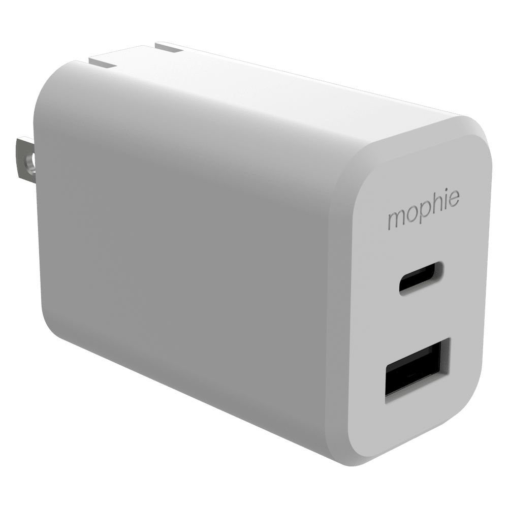 mophie 42W GaN Dual Port USB C and USB A Wall Charger by mophie