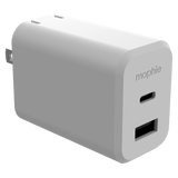 mophie 42W GaN Dual Port USB C and USB A Wall Charger by mophie
