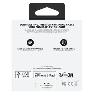 mophie USB A to Apple Lightning 3ft Black by mophie