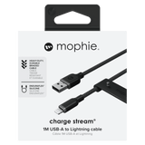 mophie USB A to Apple Lightning 3ft Black by mophie