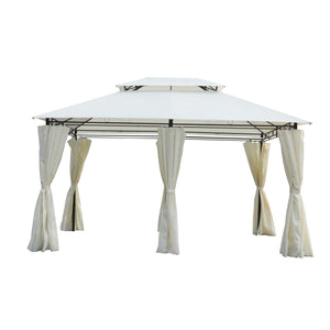13x10 Outdoor Patio Gazebo Tent with Ventilated Double Roof and Sidewalls