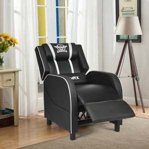 Massage Racing Gaming Single Recliner Chair-Red
