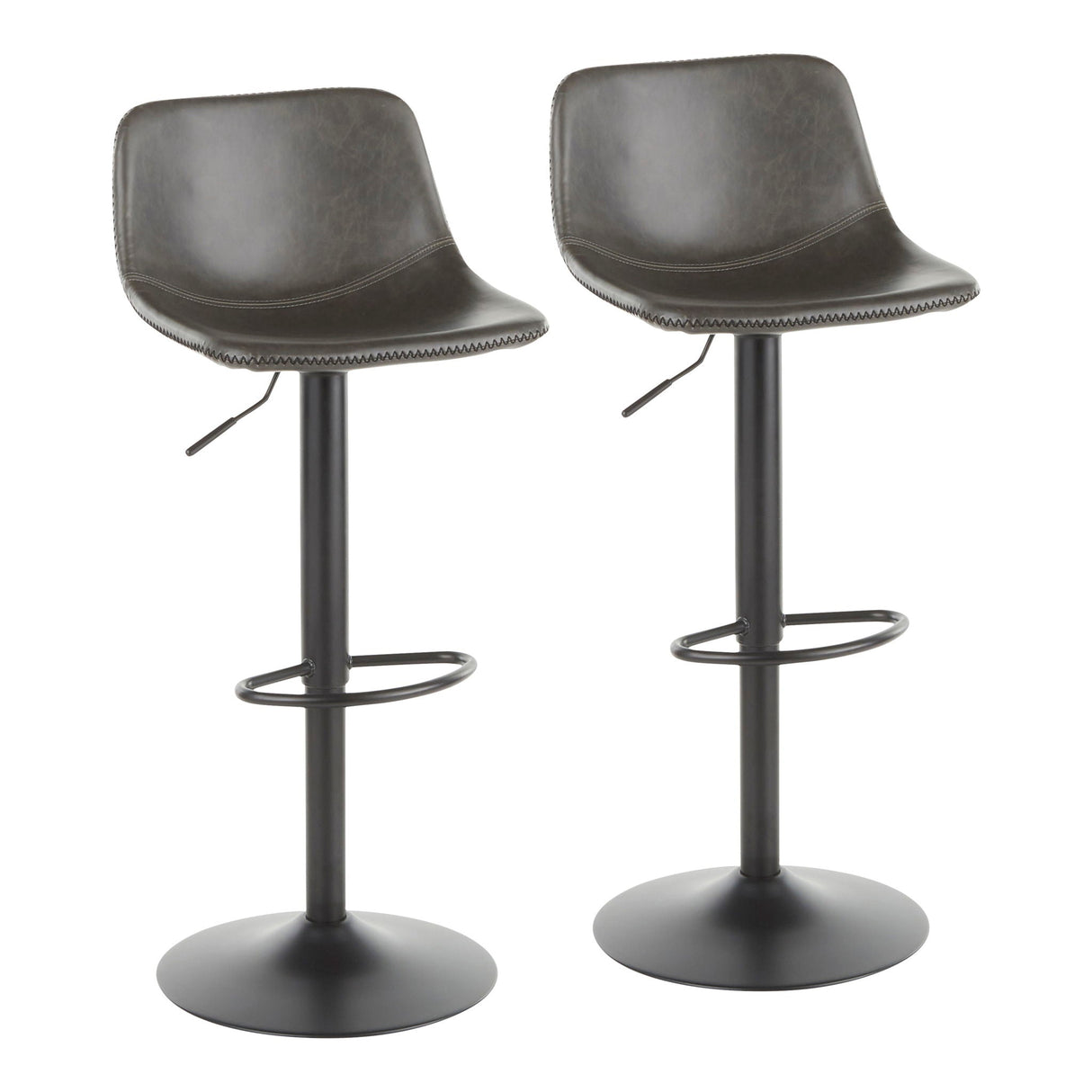 Duke - Industrial Adjustable Barstool (Set of 2) by Couch.com