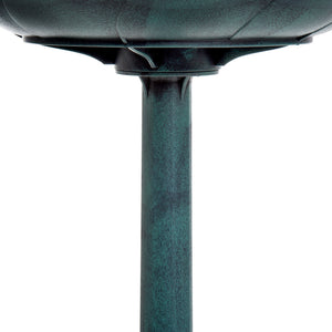 Outsunny 28'' Bird Bath Outdoor Resin Decor with Fleur De Lis Pattern