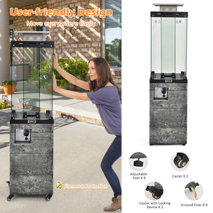 41 000 BTU Propane Patio Heater with Metal Hood-Black