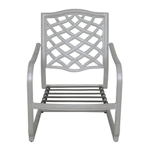 Outdoor Aluminum C Spring Chair (Set of 2) - Basalt by Couch.com