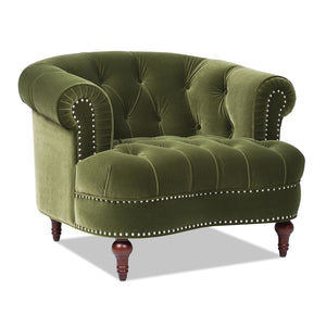 La Rosa - Victorian Tufted Upholstered Accent Chair by Couch.com