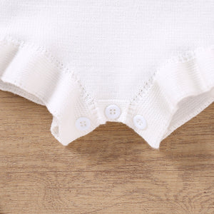 Baby Sling Doll Clothes Wool Romper Bow Embroidery Girl Sweet