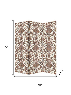 72" Green Folding Three Panel Screen Room Divider