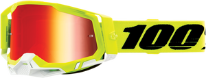100% Racecraft 2 Goggles - Fluo Yellow - Red Mirror 50010-00004
