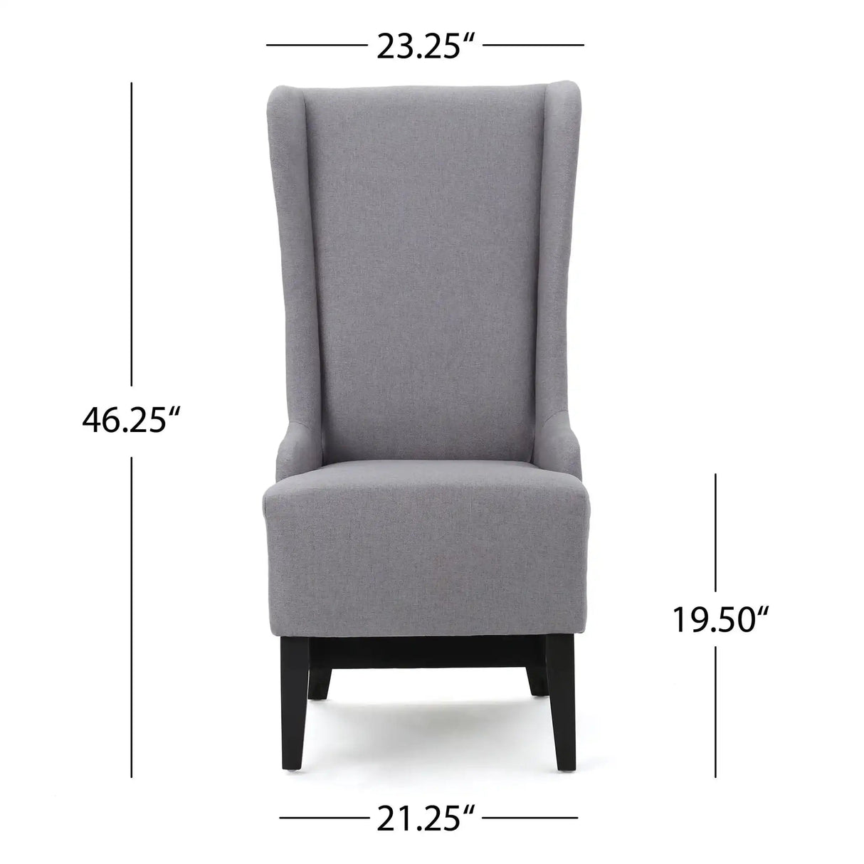Alight Upholstered Dining Chair With High Back And Birch Wood Legs (Set of 2)