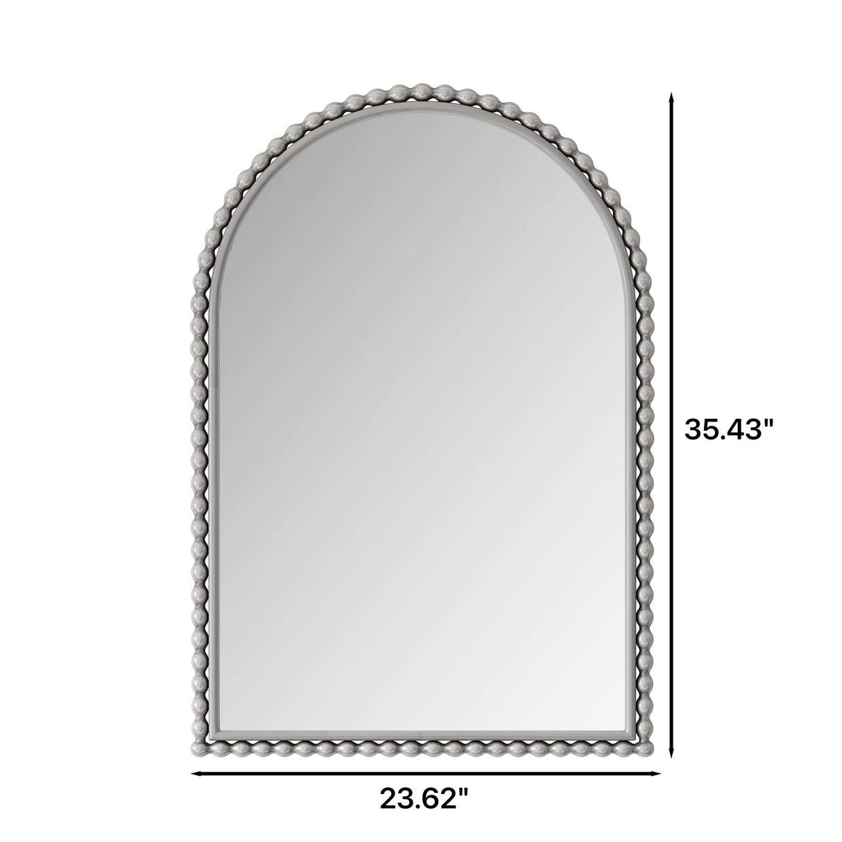 Vintage Iron Art Arch Mirror, Wall Hanging Or Table Display