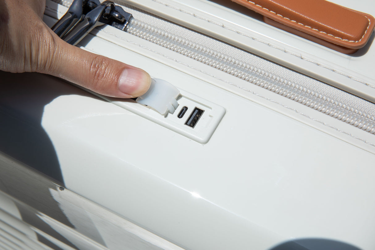 24" Luggage Lightweight Suitcase Tsa Lock USB Port Luggage Wheel by Couch.com