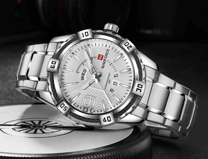 Men's  Luxury Stainless steal Waterproof Watch With Day And Date Display Unique Design Perfect Gift In Modern Metal Men  Wrist Watch Design