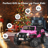 12V 2-Seater Ride on Car Truck with Remote Control and Storage Room-White