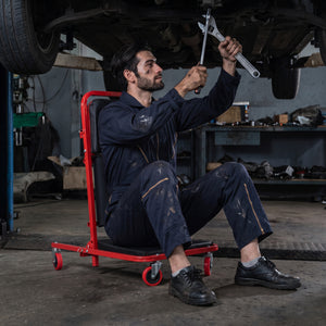 41" Foldable Mechanic Creeper with 450 LBS Capacity-Red