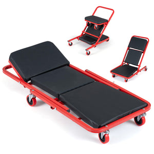 41" Foldable Mechanic Creeper with 450 LBS Capacity-Red