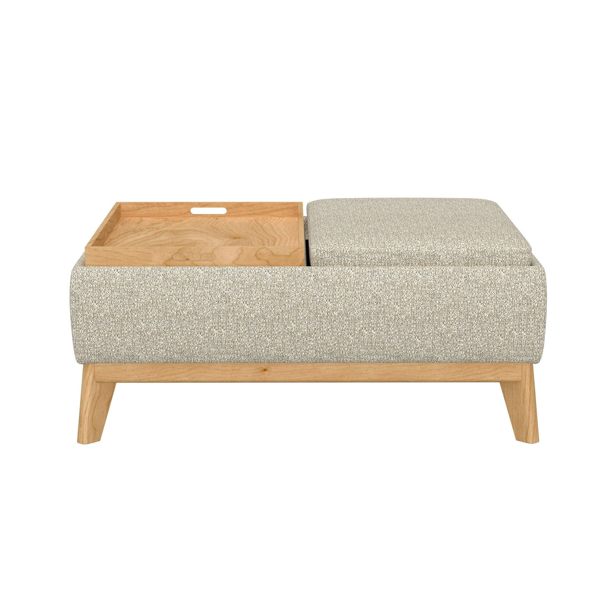 Revel - Reversible Tray Ottoman - Tan by Couch.com