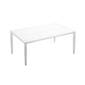 Outdoor Patio Rectangle Dining Table With Tapered Feet & Umbrella Hole by Couch.com