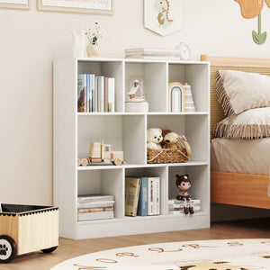 41 Inches 8-Cube Freestanding Bookcase for Kids-White