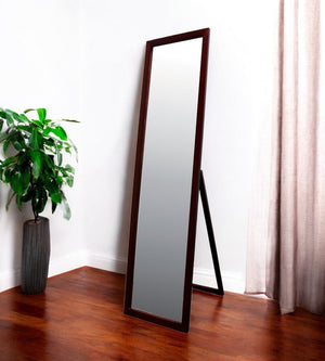 55" Brown Wood Framed Full Length Freestanding Mirror
