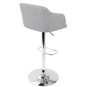 Daniella - Contemporary Adjustable Barstool With Swivel - Light Gray by Couch.com