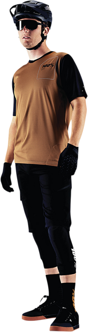 100% Ridecamp Jersey - Terracotta/Black - Large 40027-00017