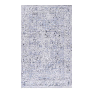Maval - 2' X 3' Washable Area Rug - Blue / Cream by Couch.com