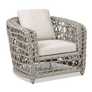 Everly - Frame Barrel Deep Seating Patio Arm Chair Axroma Olefin - Oat Beige by Couch.com