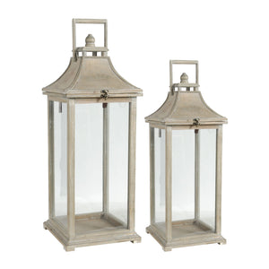 Candle Lantern Decorative, Hurricane Lantern Holder Decor For Indoor Outdoor, Home Garden Wedding - Ivory by Couch.com