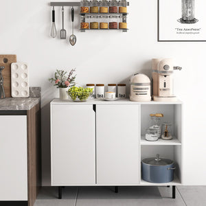 42 Inch Sideboard Buffet Cabinet Kitchen with Adjustable Shelves-White