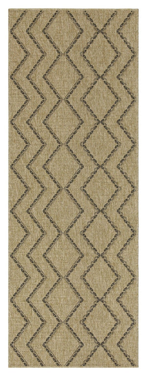 Earth - Indoor / Outdoor Polypropylene Area Rug - Jute / Black by Couch.com