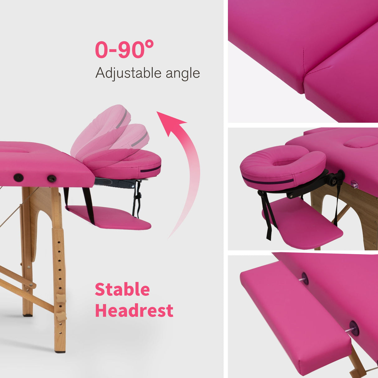 Massage Table Portable Bed With Carrying Case, Height Adjustable by Couch.com