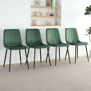 Dining Chair, Modern Kitchen Dining Chair With Cushion Back, Upholstered Side Chair With Coated Metal Legs, Family Kitchen Dining Room And Living Room (Set of 4 by Couch.com