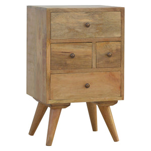 Nordic Style 4 Drawer Multi Nightstand - Oak by Couch.com