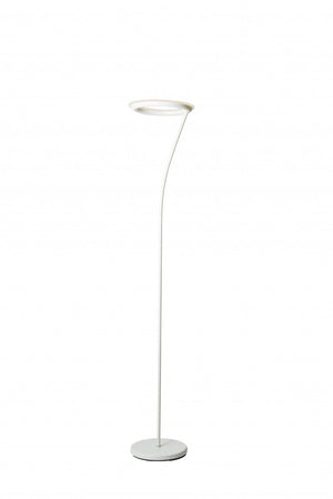 73" White LED Torchiere Floor Lamp With White