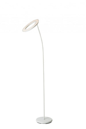 73" White LED Torchiere Floor Lamp With White